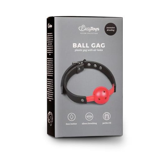 Knebel-Ball Gag With PVC Ball - Red